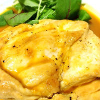 みかんソースのうまうま鶏肉ソテー