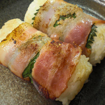 ベーコン巻きおにぎり