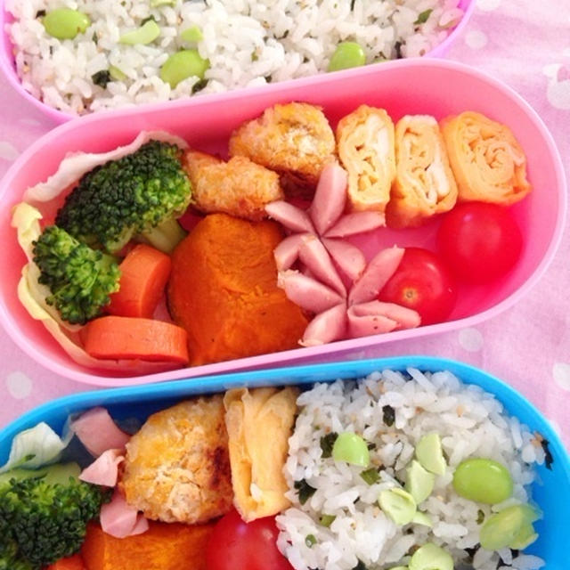 またまたみぃが作ってくれたお弁当 と 菜の花＆桜＆変顔（笑）