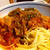トマトパスタとぐるぐるかつ