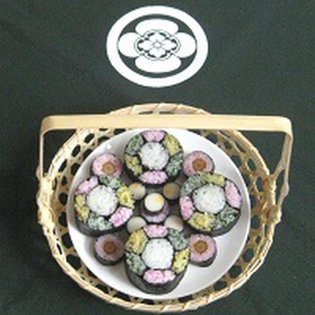 「飾り巻き寿司」で家紋