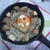 網焼き絹厚揚げと白菜の焼きうどん
