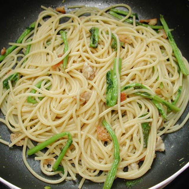 ラーメンスープでパスタ