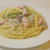 鮭とアスパラの塩レモンクリームパスタ