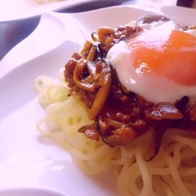 干しズッキーニ入りドライカレー麺♪