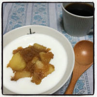 シナモンたっぷりのりんご煮