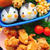 オーロラソース唐揚げとペンギンさんおにぎり【キャラ弁】