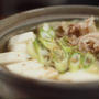 豚ばら豆腐鍋　、　しめは棒ラーメン！！