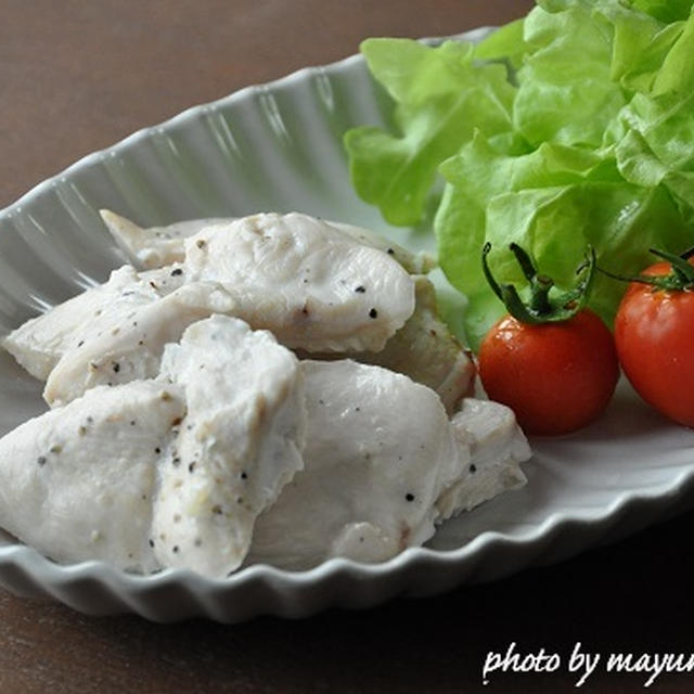 やみつき節約おかず☆電子レンジですぐでき！塩蒸し鶏