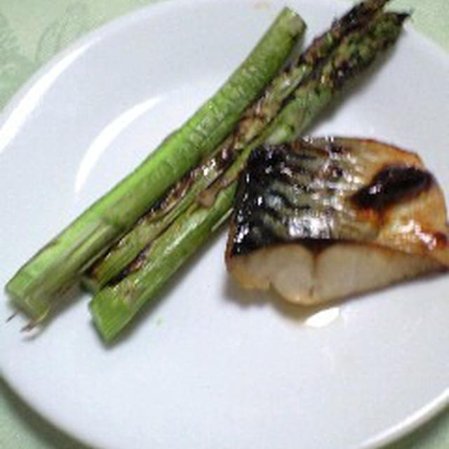 アスパラガスとサバのグリル焼き