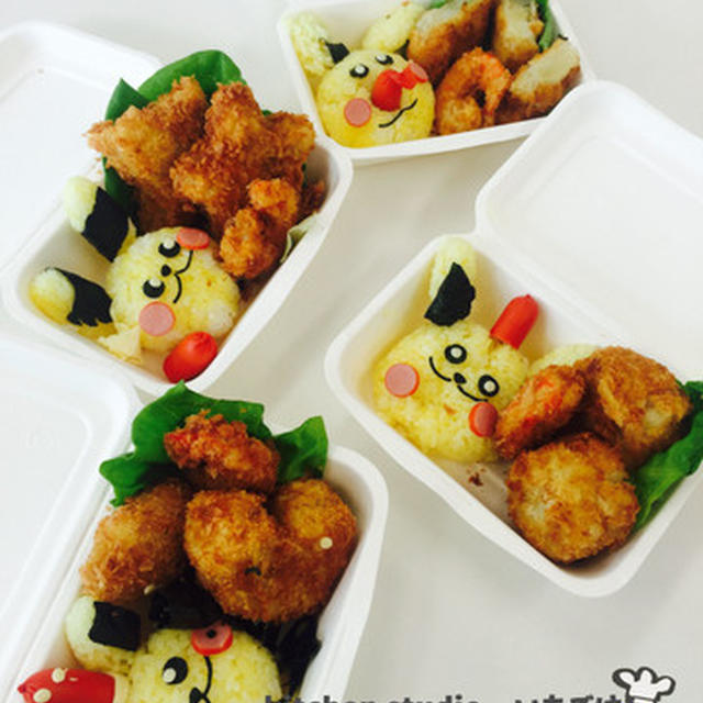 いちごはんピカチュー弁当　キャラ弁教室