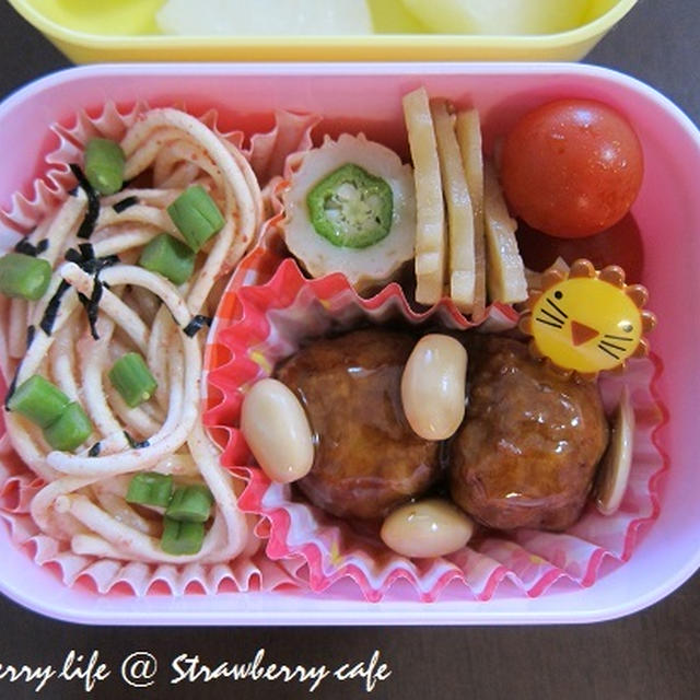 たらこスパ肉団子お弁当。