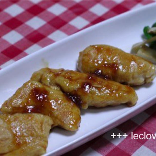 久々にささみの生姜焼き