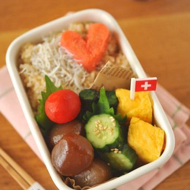 ママ弁「たらこご飯のお弁当」