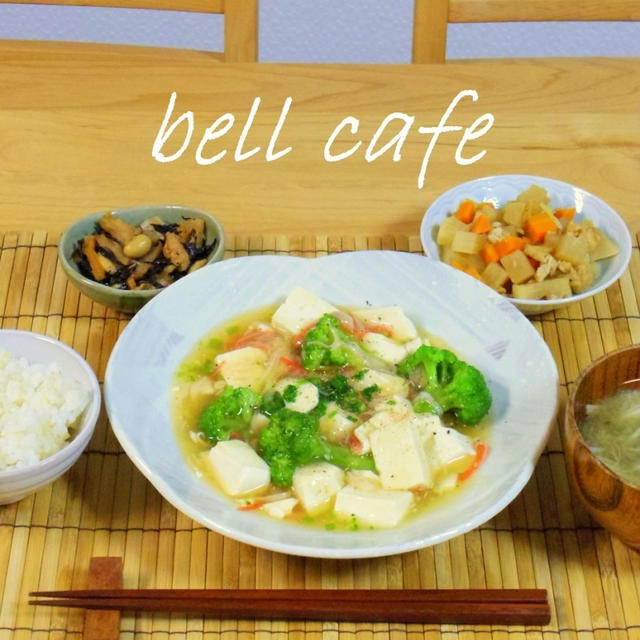 豆腐のカニカマあんかけ