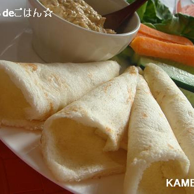 なんちゃってトルティーヤ♪簡単ツナカレーディップで?☆