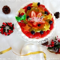 フルーツパラダイス☆リース仕立てのクリスマスケーキ