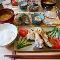 手羽元ヨーグルト漬け焼き、昨日の晩ごはん