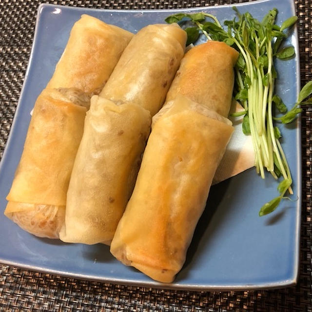 春巻き♡麻婆豆腐♡かきたま汁