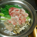 小松菜と豚肉の常夜鍋♪