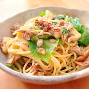 筍と春キャベツとツナのパスタ