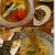 夏野菜の冷やしカレー○○と黒カレーと初めてのデラウェア。