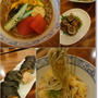 夏野菜の冷やしカレー○○と黒カレーと初めてのデラウェア。