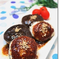 椎茸の肉詰め～フルーツブランデーソース♪