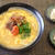 ノラちゃんと再会☆牛肉の時雨煮のっけ鶏卵うどん♪☆♪☆♪