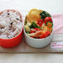 ６月１６日のお弁当と炒り黒豆ごはん。