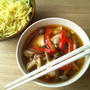 きのこ旨みタレで、つけ麺