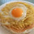 目玉焼きハッシュドポテトのせ♪コーン入りパンケーキ。