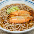 サーモンの焼きハラス蕎麦