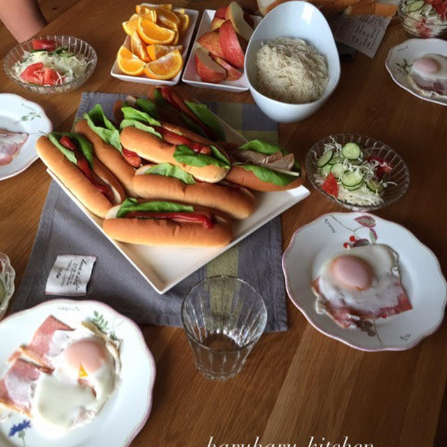お泊まり会の朝ごはん♪…いちいち面白い、いちいち可愛い。