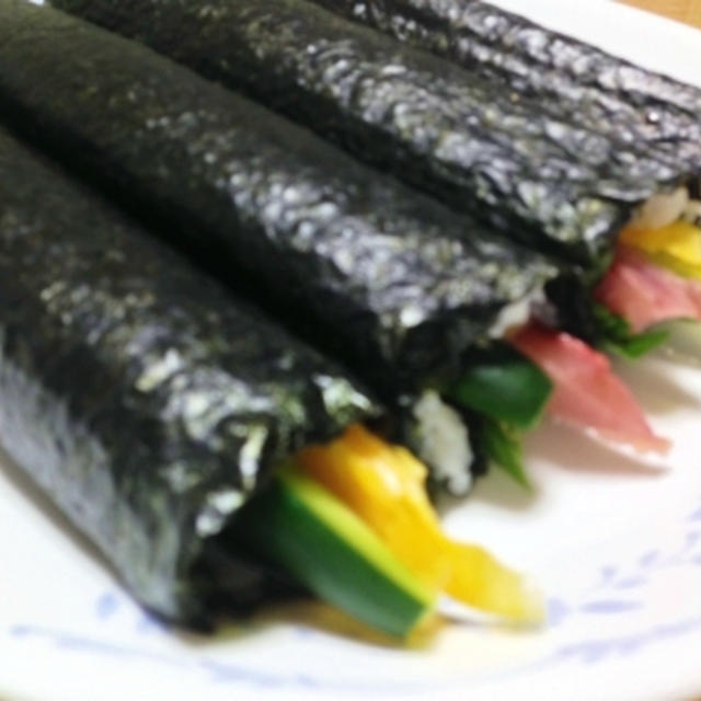 節分の恵方巻き＆いわし♪