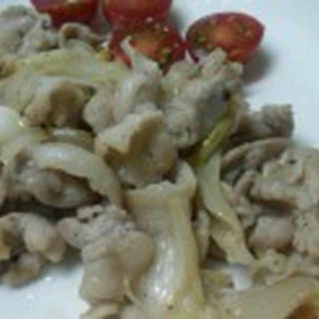 ネギと豚肉の炒め【塩味】