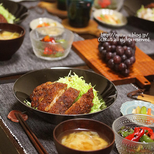 【献立】カツ丼。～一番娘のテスト勉強について～