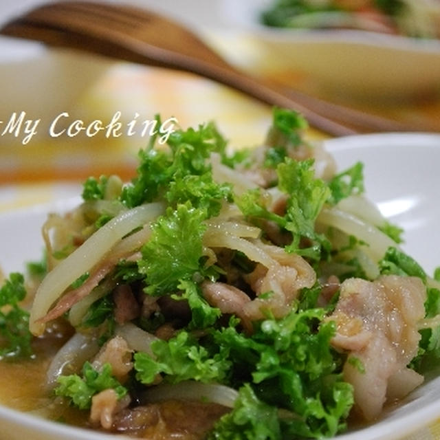 豚とパセリの生姜醤油麹炒め&「小話メモ」