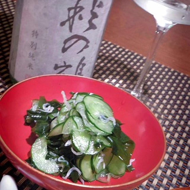 広島じゃこと三陸若芽の酢の物、煮つぶ、すくい豆腐のホイル焼き、舌平目の燻製