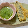 薬膳ってなぁに？今日は健康運アップの天ぷらがラッキー、緑酢で食べるアジの天ぷらで薬膳！