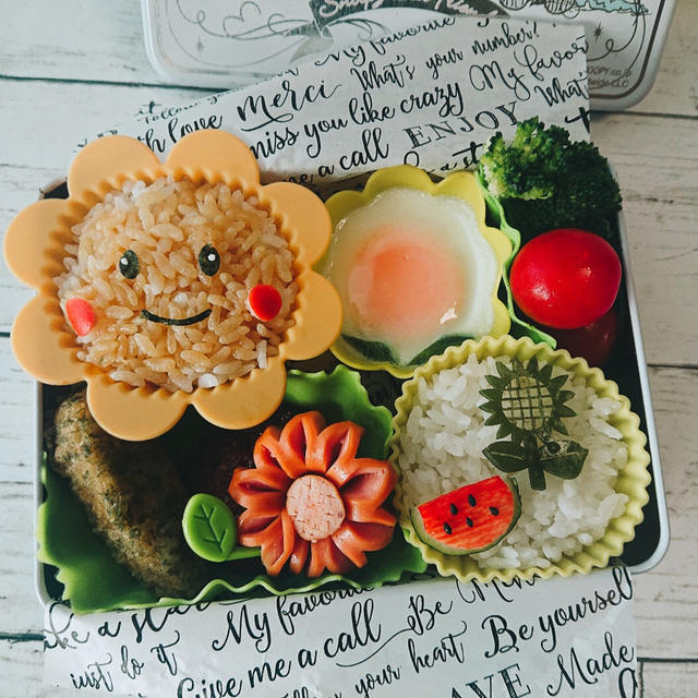 お花いっぱい夏弁当 デコ弁 カップごはん By とまとママさん レシピブログ 料理ブログのレシピ満載