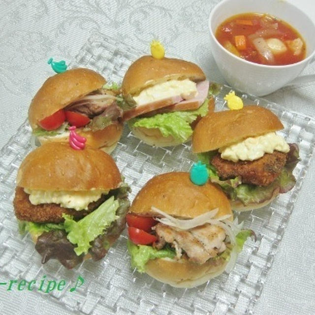 お正月食材在庫処分～チキンバーガー＆フッシュバーガー♪