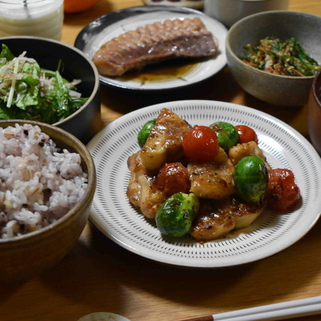 【鶏肉と長芋のバターマスタード醤油】#ボリュームおかず#ご飯のおかず　…馬鹿の一つ覚えなのさ。