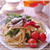 オイルサーディン春菊で創作パスタ♪いわしペペロンチーノ
