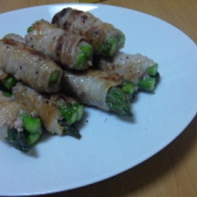 アスパラガスの豚肉ロール＊