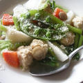 Zuppa di verdure con polpettine ミートボールと根菜のスープ