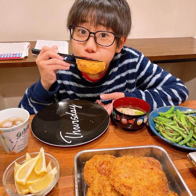 今夜はハムカツです！！