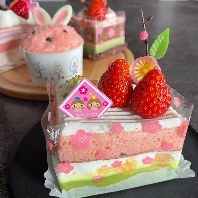 シャトレーゼのひな祭りケーキ達…可愛いの連呼。の、話。