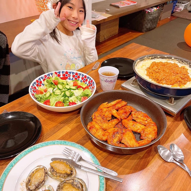 アワビの酒蒸しを食べました〜！！
