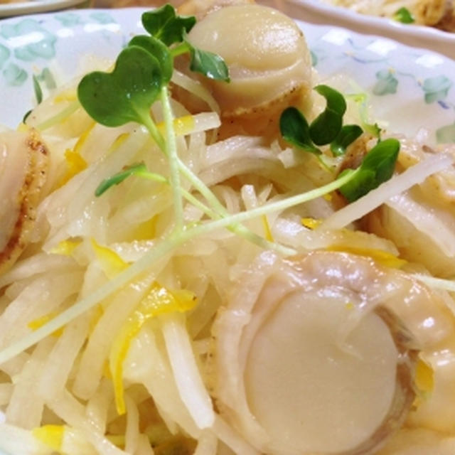 大根・ベビーホタテのサラダ＆コンビーフで♪